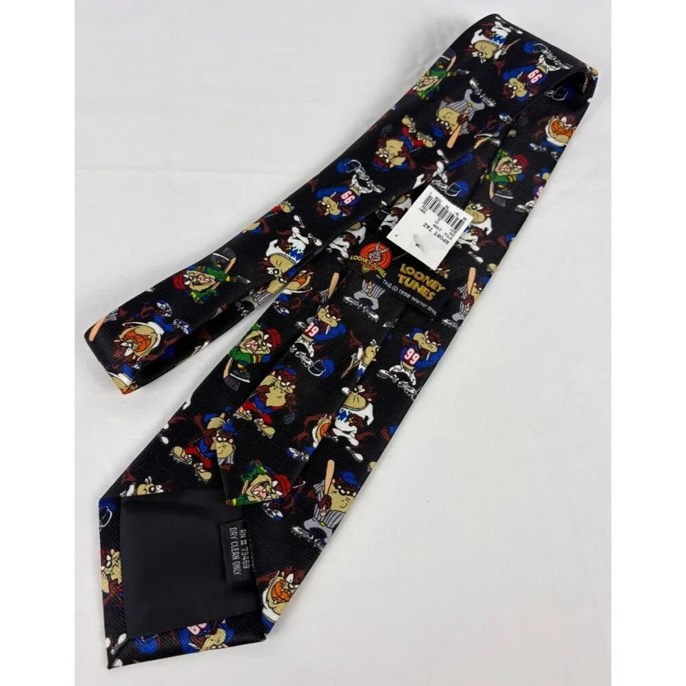 Looney Tunes Sport Taz Baseball Necktie NWT Warner Bros Novelty Tie VTG 1998